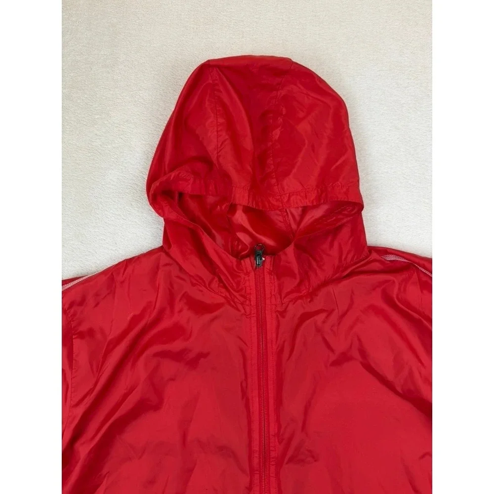 Nike Mens XXL Red Full‎ Zip Hooded Windbreaker Mesh Lining Jacket AA2090-657